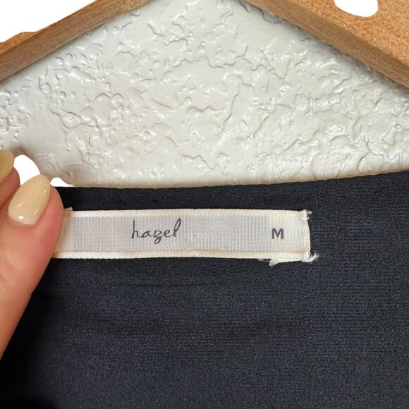 Hazel Black Chiffon Studded Beaded Gold Short Sleeve Evening Layering Jacket - Picture 9 of 11